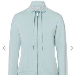 HANRO Sterling Light Blue Balance Women’s Jacket Zip Lounge SZ Small Sold Out!!